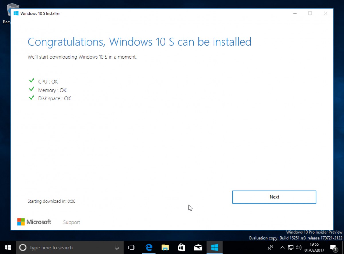 How to download and install Windows 10 S