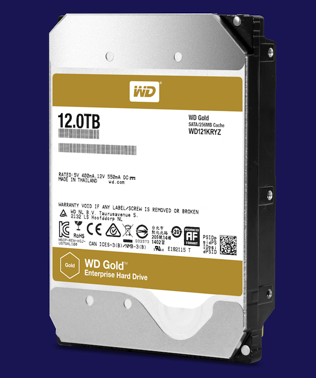 Western Digital releases massive 12TB 7200RPM WD Gold HDD with
