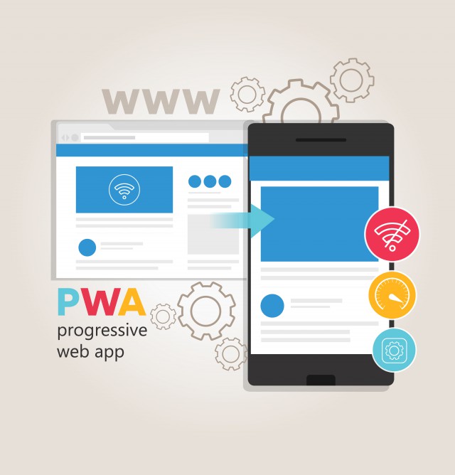 progressive web app design mobile pc