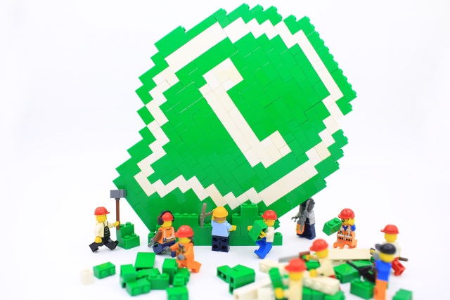 WhatsApp logo made of LEGO