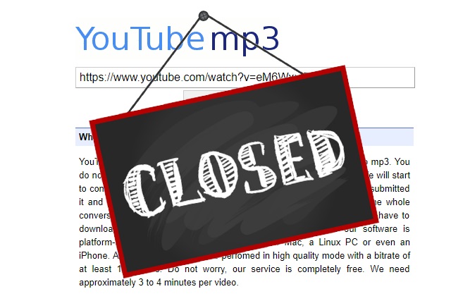 YouTube ripping site YouTube-MP3 to close after record label lawsuit