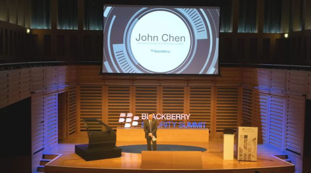 BlackBerry CEO John Chen on stage