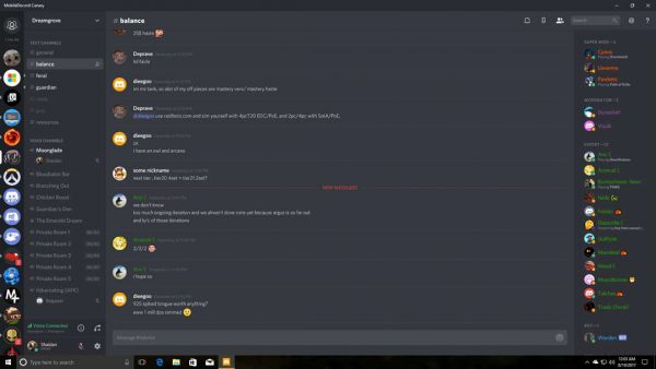 discord canary features