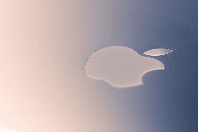 Apple logo on MacBook