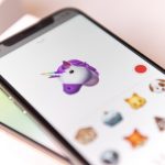 iPhone X with unicorn animoji