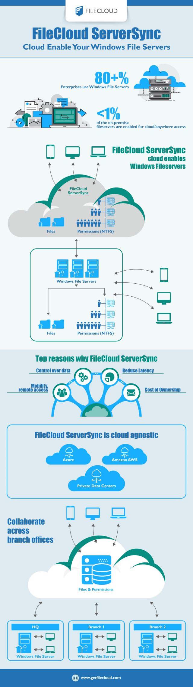 FileCloud ServerSync - Infographic