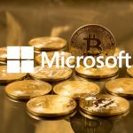 Bitcoin with Microsoft logo