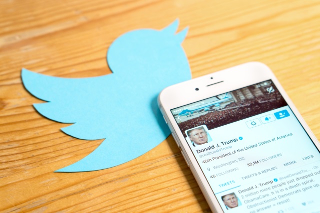 Donald Trump's Twitter account on smartphone