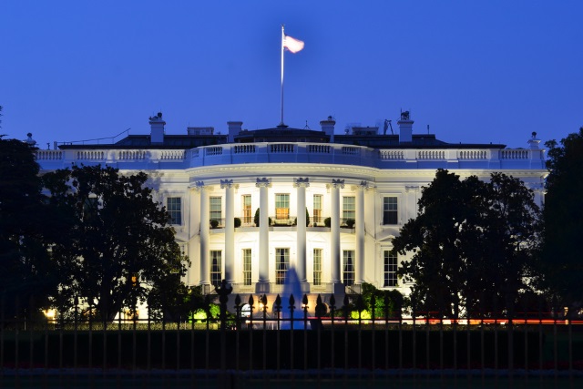 White House at night