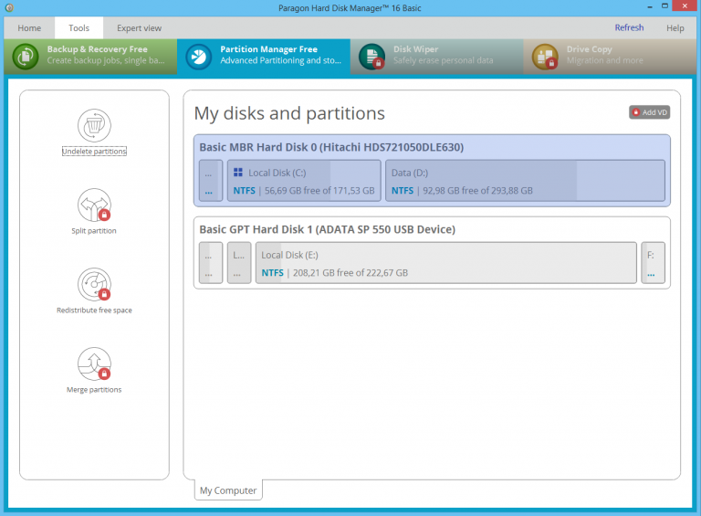 partition paragon partition manager