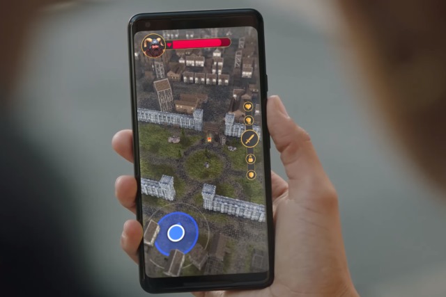 3D game map on a smartphone