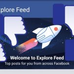 Facebook Explore Feed with thumbs down