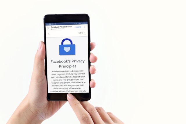 Facebook's Privacy Principles page on mobile