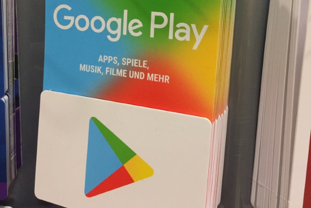 European Google Play gift card