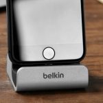 iPhone in Belkin dock