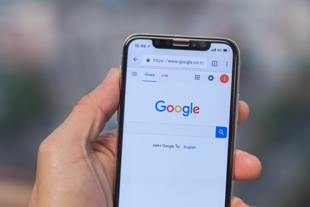 Google search on iPhone X