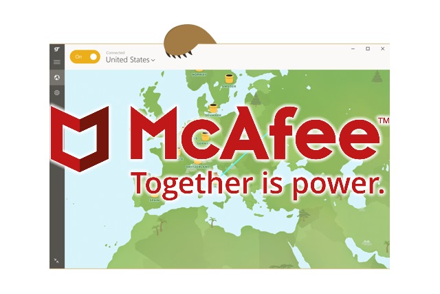 Tunnelbear McAfee logos