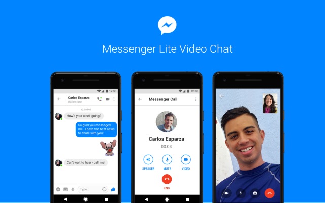 Facebook Messenger Lite video chat