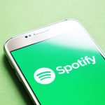Spotify logo on a smartphone