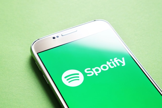 Spotify logo on a smartphone