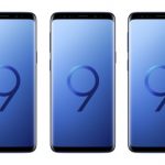 Three Samsung Galaxy S9 phones