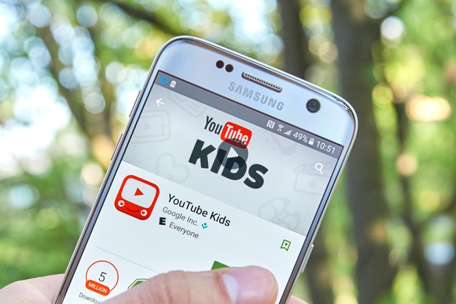 YouTube Kids app on smartphone