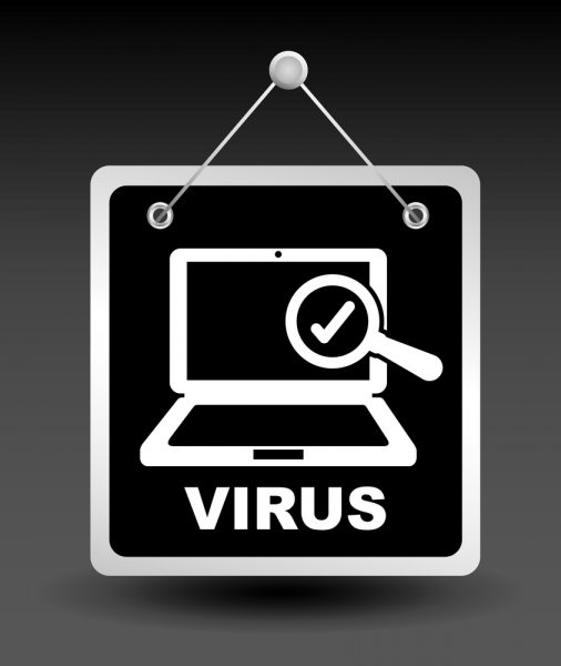 virus label