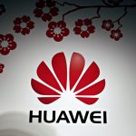 Huawei logo with blossom