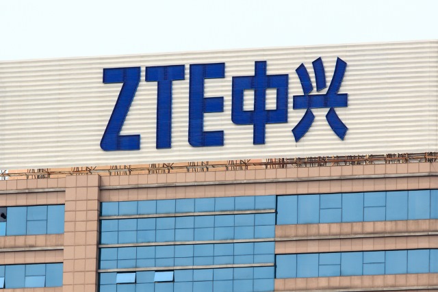 ZTE building logo