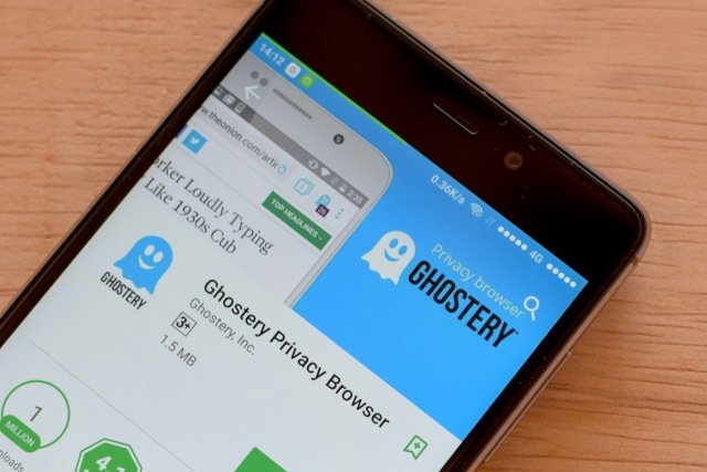 Ghostery on a smartphone