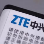 ZTE logo on a battery