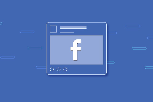 Facebook logo on blue background