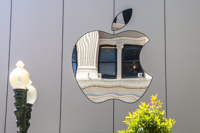 Metallic Apple logo