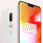 OnePlus 6 with Never Settle slogan