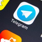 Telegram icon on iPhone X