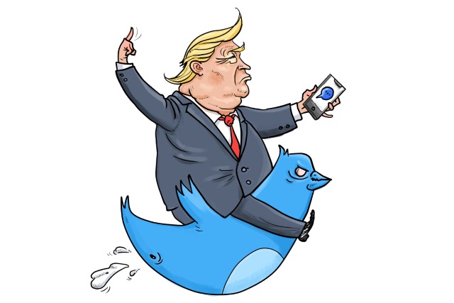 Trump Twitter cartoon