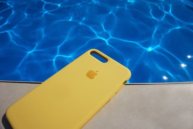 iPhone by pool