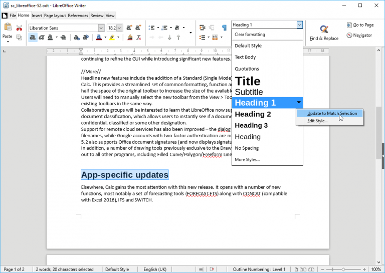 which libreoffice for windows 10
