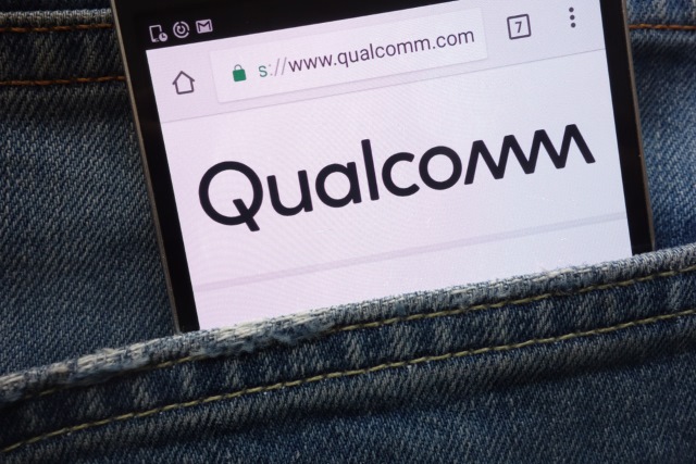 Qualcomm logo on smartphone