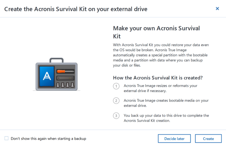 acronis true image cleanup utility windows 10