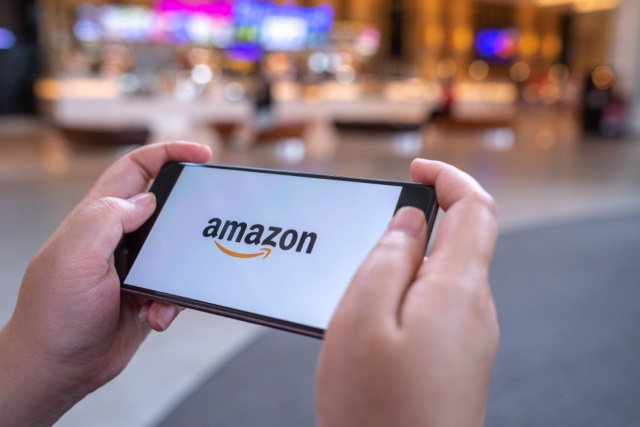 Amazon logo on mobile