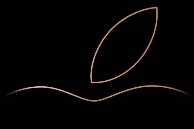 Gold Apple logo outline