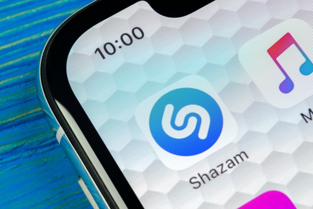 Shazam app on iPhone