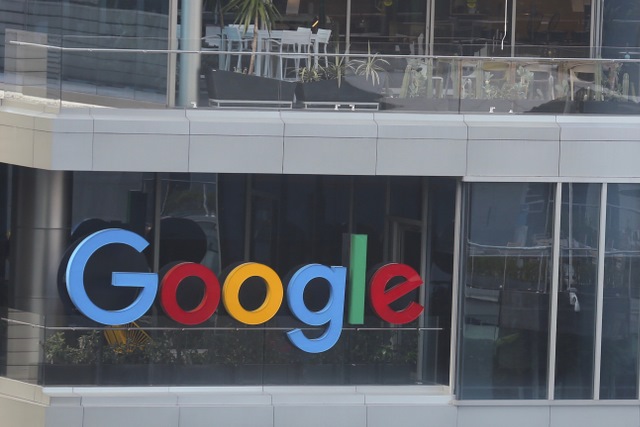 Google logo on office