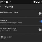 YouTube Android dark theme