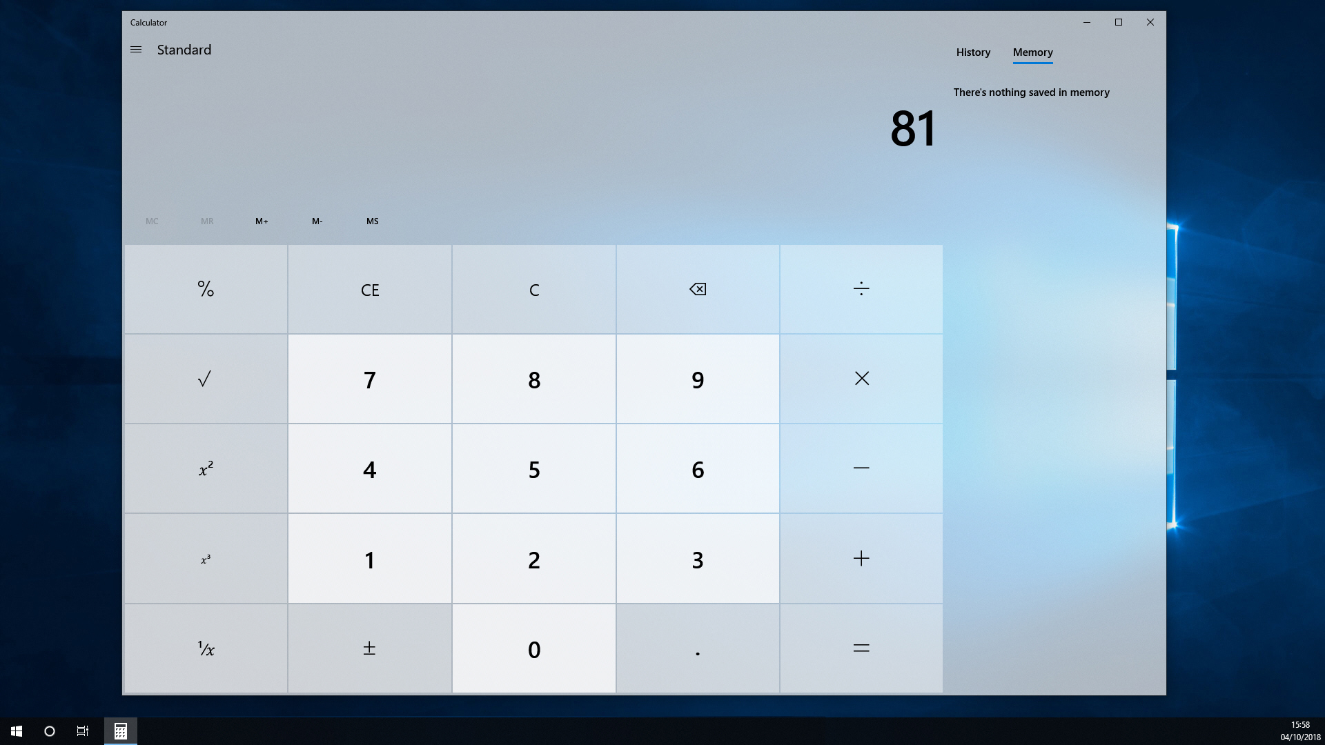 calculator app for windows 10 not working