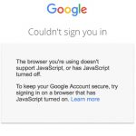 Google JavaScript warning