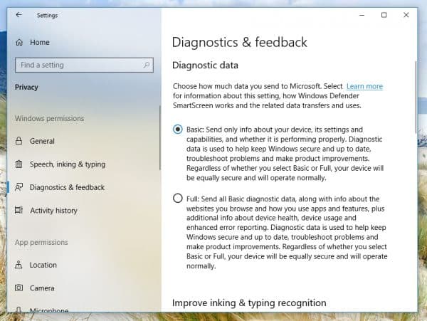 Windows 10 diagnostics