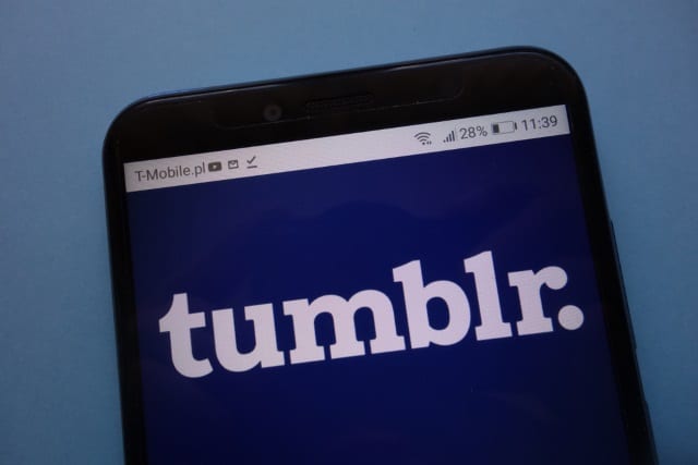 Tumblr on smartphone