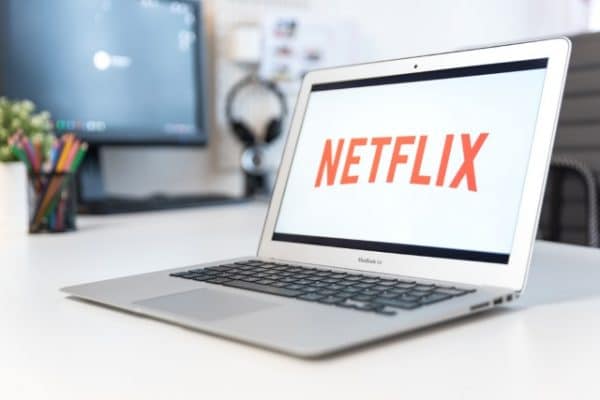 Netflix on laptop